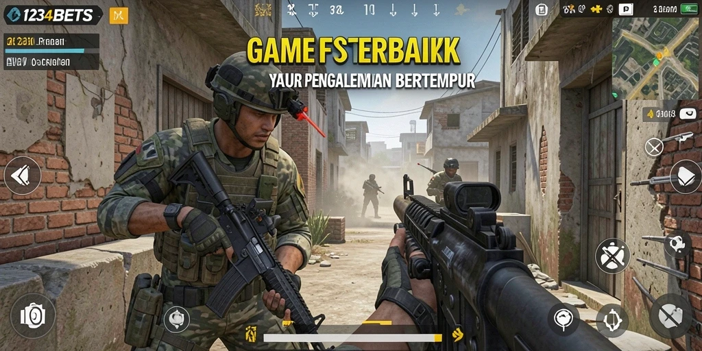 Gameplay mendebarkan dengan pertempuran penuh aksi di 1234BETS.
