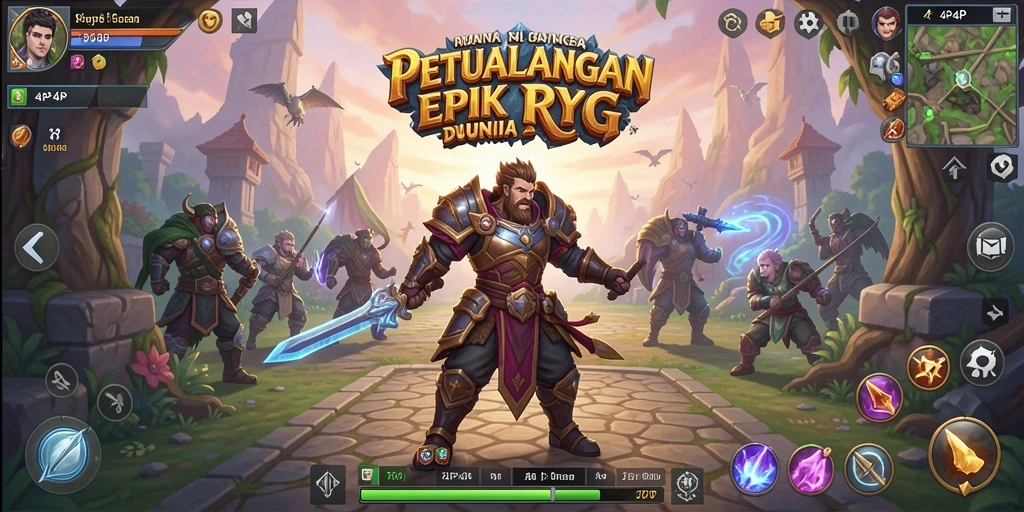 Tampilan gameplay RPG seru di 4P4P dengan grafis menawan.