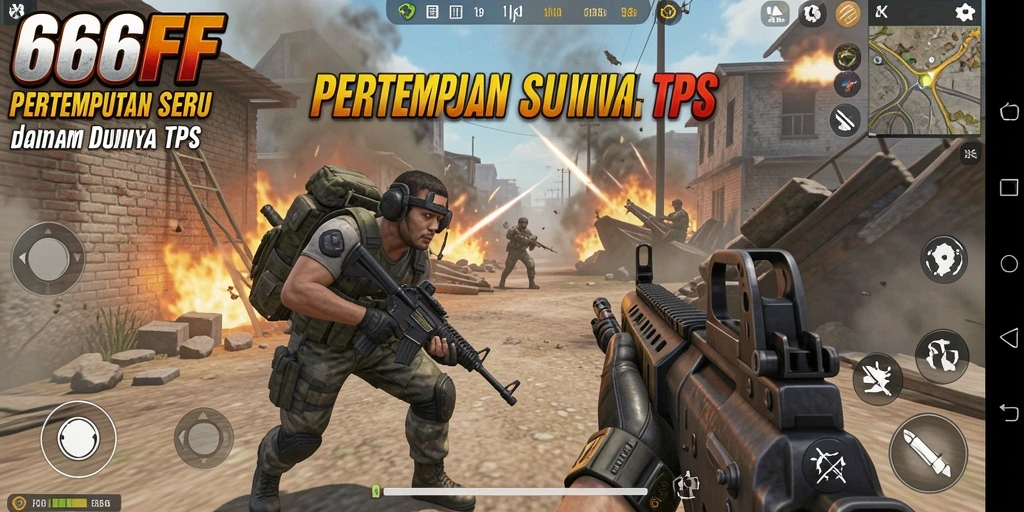 Gameplay seru dalam pertempuran 666FF yang penuh aksi.