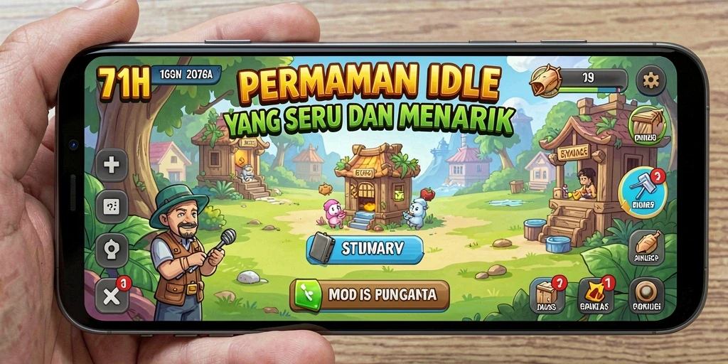 Tampilan gameplay seru 71H dengan elemen idle yang menarik.