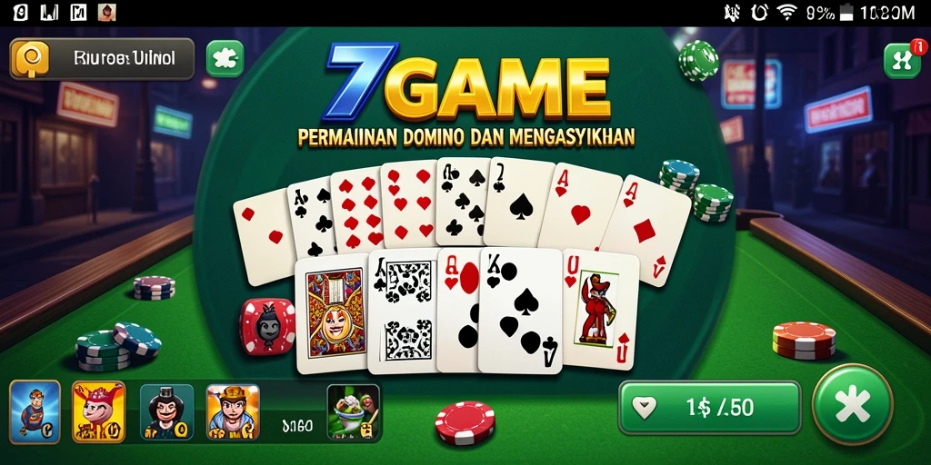 Gambaran permainan seru Domino di 7GAME.