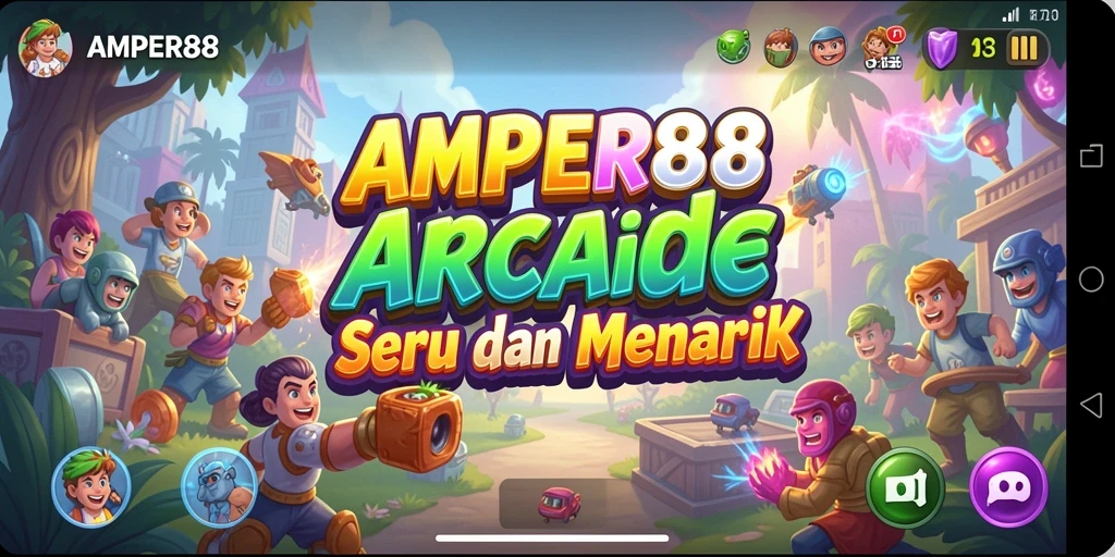 Tangkapan layar gameplay AMPER88 yang menunjukkan aksi seru dalam permainan arcade.