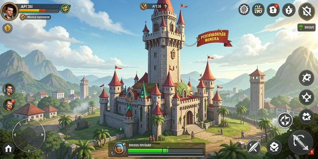 Gambaran gameplay API36 dalam pertahanan menara yang intens.
