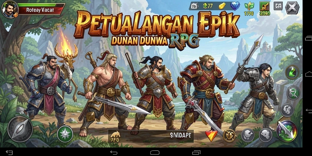 Tangkapan layar F7F7 menampilkan pertarungan epik dan karakter menarik.