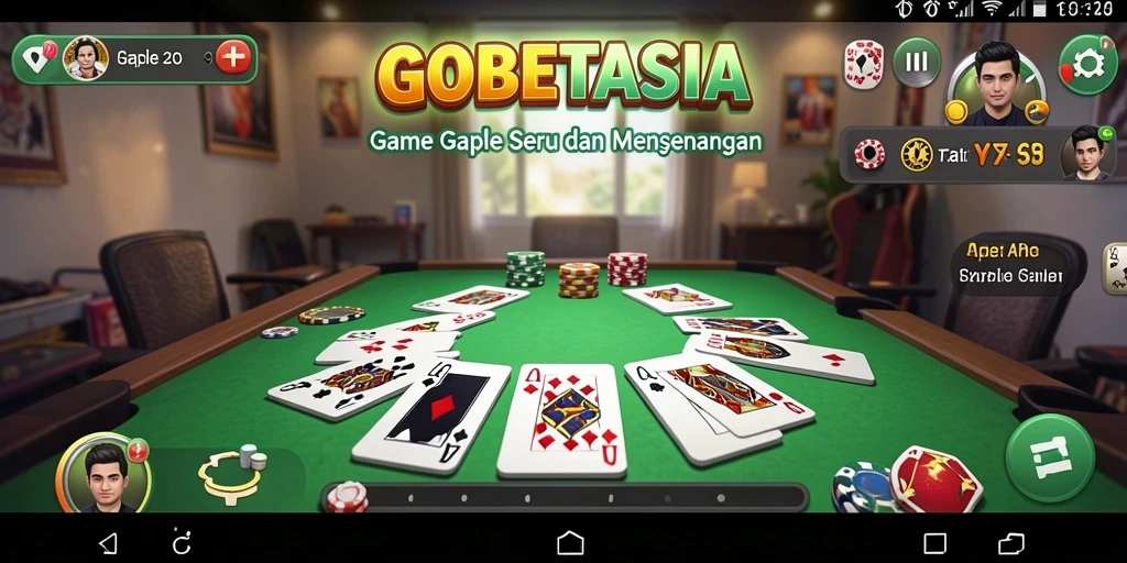 Tangkapan layar gameplay GOBETASIA yang menampilkan keseruan bermain Gaple.