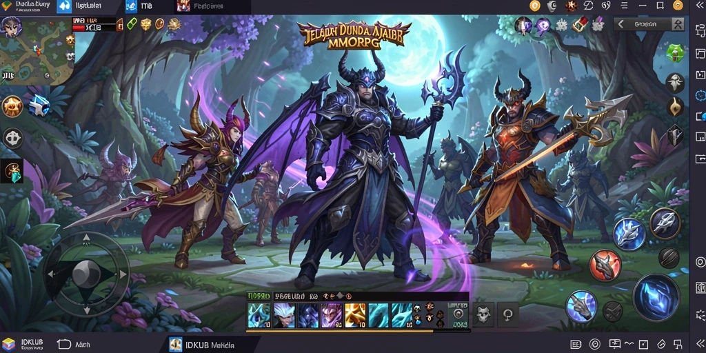 Screenshot gameplay <strong>IDKLUB</strong> yang menampilkan pertarungan epik di dunia MMORPG.