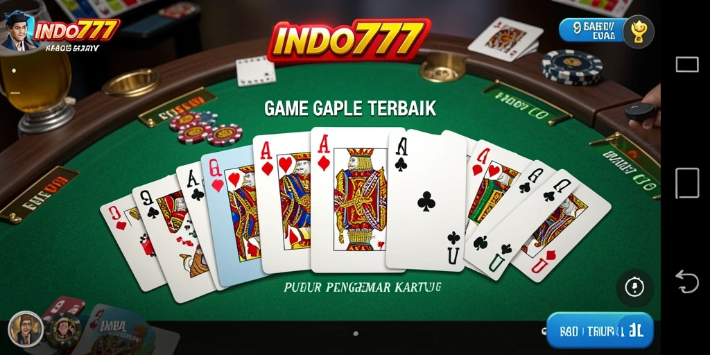 Tampilan gameplay seru dalam INDO777 game Gaple.