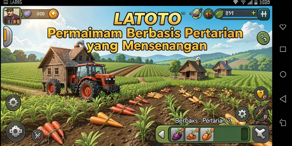 Screenshot LATOTO menampilkan gameplay menarik di lahan pertanian.