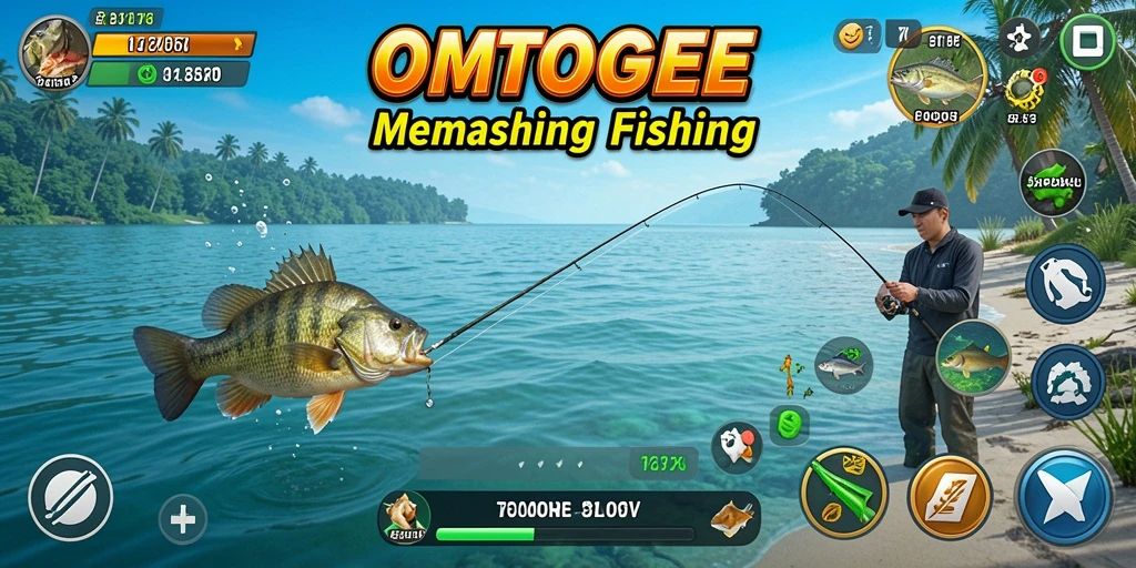 Tampilan gameplay memancing yang menarik dan interaktif dalam OMTOGEL.