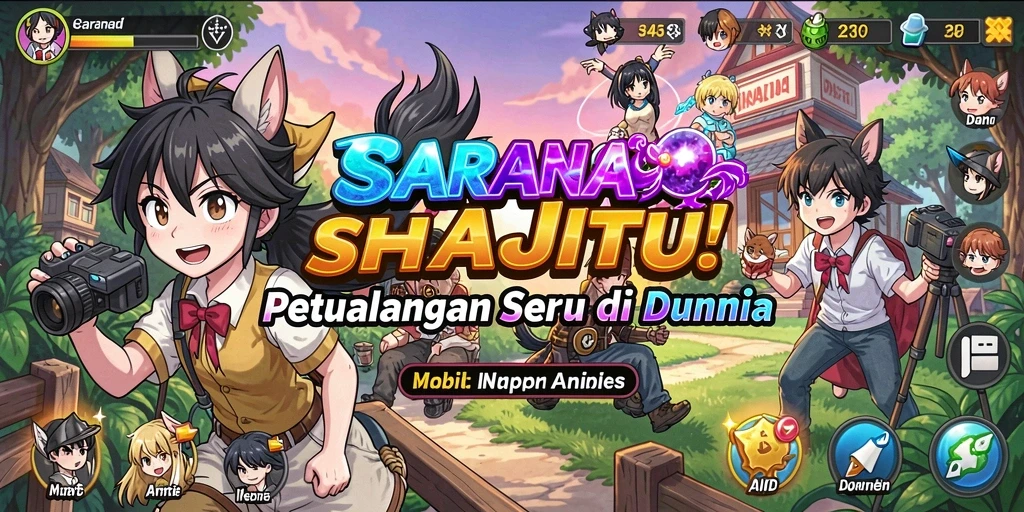 Tampilan gameplay SARANAJITU yang mengagumkan dengan karakter anime.