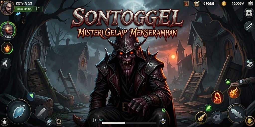 Tampilan gameplay menyeramkan dari SONTOGEL penuh ketegangan.