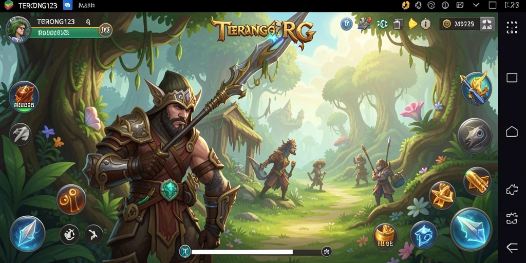 Screenshot utama TERONG123 menampilkan aksi seru dalam petualangan RPG.