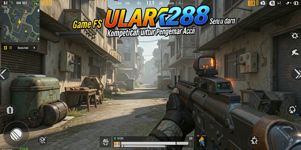 Tampilan mendebarkan dari gameplay ULAR288 di arena tempur FPS.