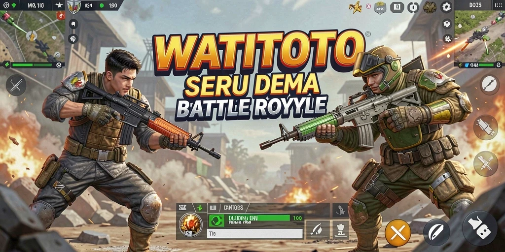 Tampilan gameplay WATITOTO yang mendebarkan di medan perang.