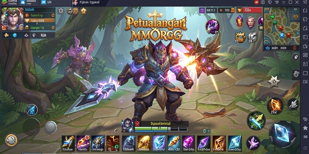 Tampilan gameplay X88 yang menakjubkan dalam dunia MMORPG.